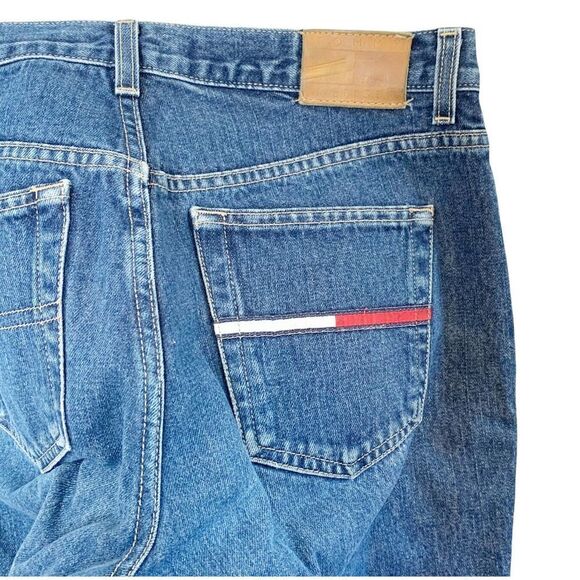 Vintage Tommy Hilfiger Flag Pocket Boyfriend Jeans Size 6 Regular 2000s Y2K - Picture 4 of 9